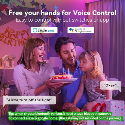Tuya Smart LED Light Bulb E27 RGB 15W 20W Wifi Bluetooth Led Lamp Home Decor Lighting 220V 110V For Alexa Google Assistant