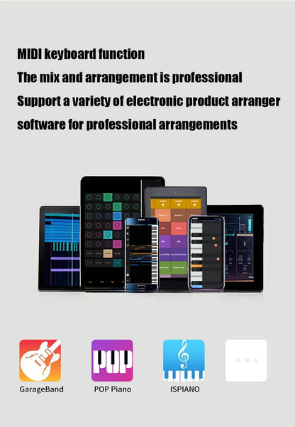 Foldable Musical Piano with Digital Organ Controller, 88 Keys, Electronic Music Synthesizer, Professional Keyboard