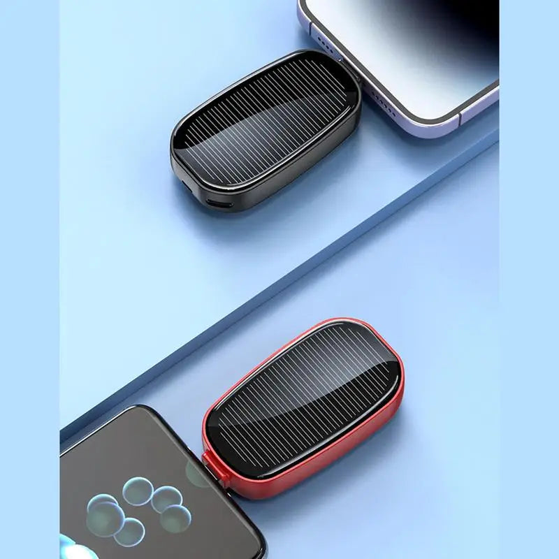 Solar Mini Power Bank Key Ring Portable Solar Phone Charger Emergency Portable Charger Small Size Powerbank For Outdoor Camping
