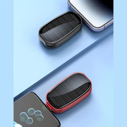 Solar Mini Power Bank Key Ring Portable Solar Phone Charger Emergency Portable Charger Small Size Powerbank For Outdoor Camping