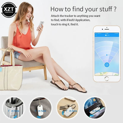For Tuya Mini Locator Anti Lost GPS Tracker Keychain Alarm Smart Wireless Bluetooth-compatible Location Tag Search Key Finder