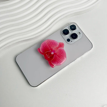 Phone Holder Folding Ring Phone Support Popular Style Internet Celebrity Orchid Acrylic Socket Grip Cymbidium Custom