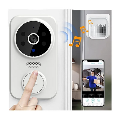 A10F-Tuya Smart Home Doorbell Camera WIFI Wireless Doorbell DC AC Battery Powered Camera Bell Smart Life Doorbell Camera