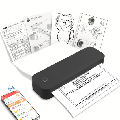 Marklife Bluetooth Thermal HD Printer M08F D210 Portable Inkless Wireless A4 Printer Maker Compatible with Smartphone & PC