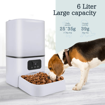 6L Large capacity Cat Smart Pet Feeder Wi-Fi & Camera Controlled  Feeder 2 million pixel  Automatic Dog & Cat Food Dispenser