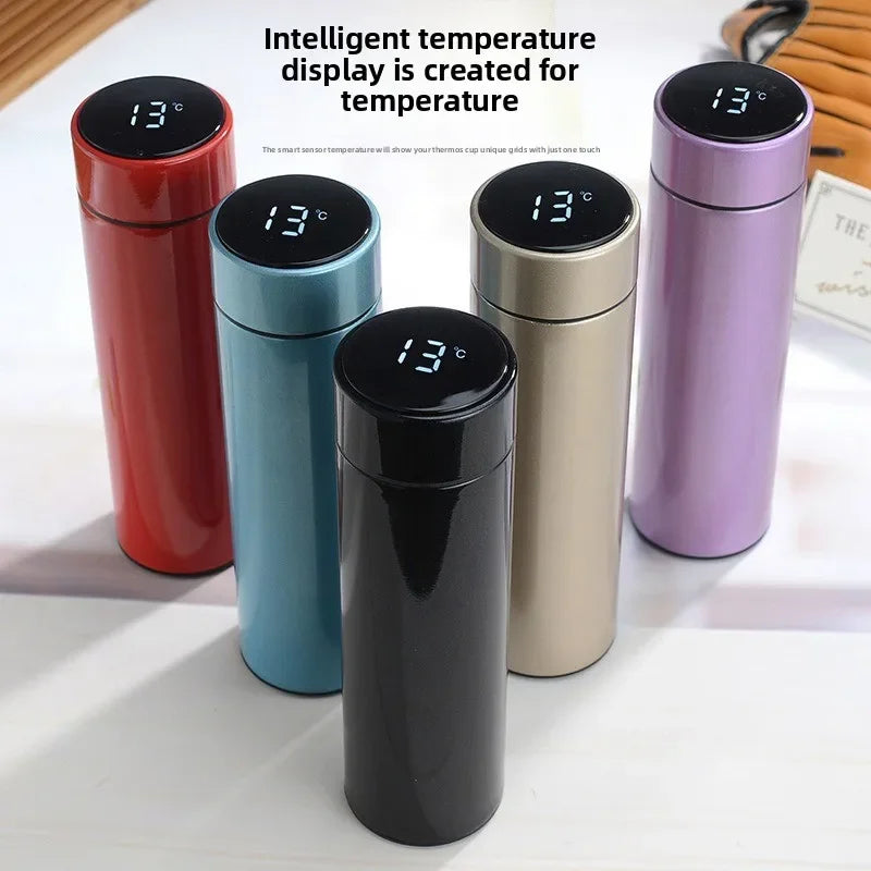 500ML Smart Thermos Water Bottle Stainless Steel Insulation Touch Intelligent Temperature Display Vacuum Flasks Cup Digital Mug