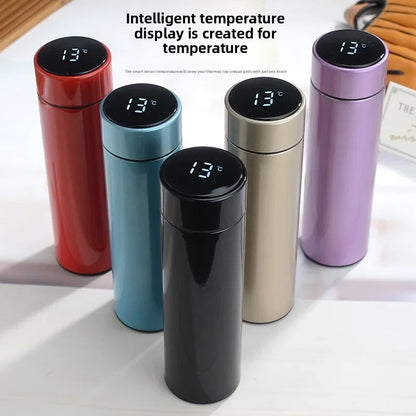 500ML Smart Thermos Water Bottle Stainless Steel Insulation Touch Intelligent Temperature Display Vacuum Flasks Cup Digital Mug
