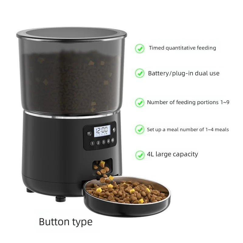 New Pet Automatic Smart feeder WIFI  Camera model intelligent graffiti APP cell phone remote Feeder for Puppy Cat