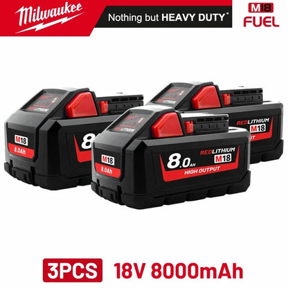original Milwaukee M18 Power Tool Battery, Charger, 18V 6Ah Li-Ion M18B5 48-11-1860 48-11-1850 48-11-1840 48-11-1830 48-11-1820