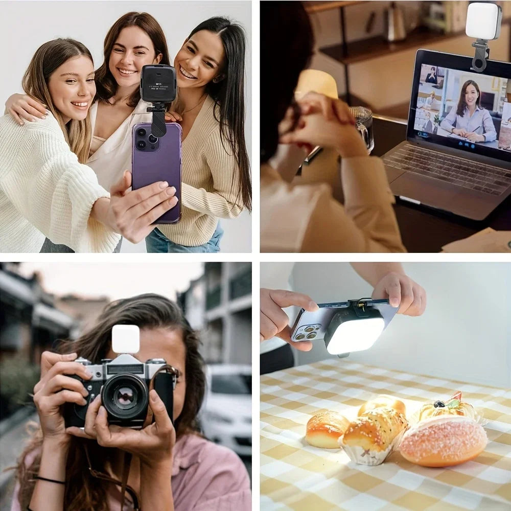 Mobile Phone Selfie Light, Mobile Phone Light Clip, Suitable for Mobile Phones, Cameras, Laptops, for Makeup, TikTok, Selfies
