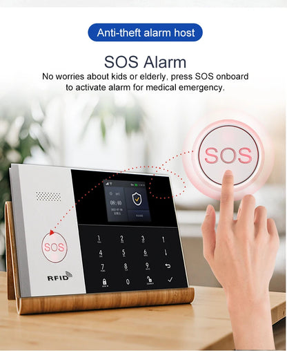 PGSP 4G Smart Home Security Alarm System 433MHz WiFi GSM Super Discount Wireless Home Application Control Home Anti theft Alarm