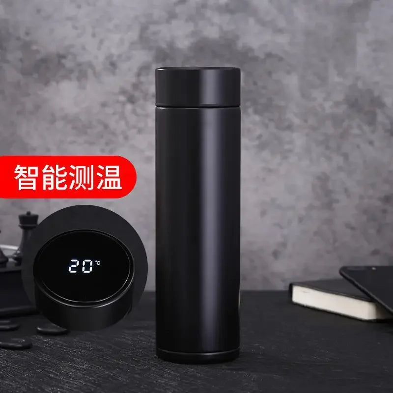 500ml Stainless Steel Insulated Thermos Bottle 316 Intelligent Water Cup High-end Tea Cup Business Gift One Cup with Double Lids