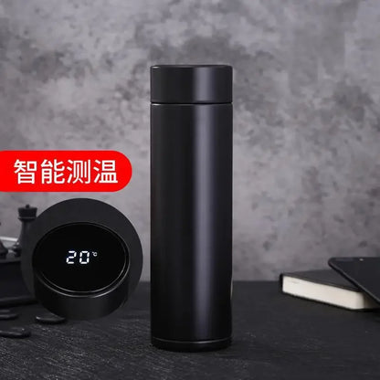 500ml Stainless Steel Insulated Thermos Bottle 316 Intelligent Water Cup High-end Tea Cup Business Gift One Cup with Double Lids