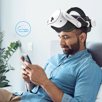 12000mAh Battery Head Strap VR accessories, Compatible with For Oculus/Meta Quest 3/3s, Extended Playtime, Adjustable