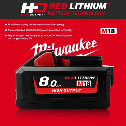 original Milwaukee M18 Power Tool Battery, Charger, 18V 6Ah Li-Ion M18B5 48-11-1860 48-11-1850 48-11-1840 48-11-1830 48-11-1820