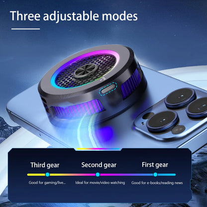 Magnetic & Back-clip Semiconductor Refrigeration Cooling Phone Radiator RGB Lighting 3 Modes for Iphone Android PUBG Game Cooler