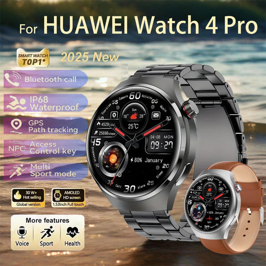 2025 New Smart Watch Men For Huawei Watch 4 Pro 360*360 HD Screen Heart rate Bluetooth Call Health Monitoring Sports Smartwatch