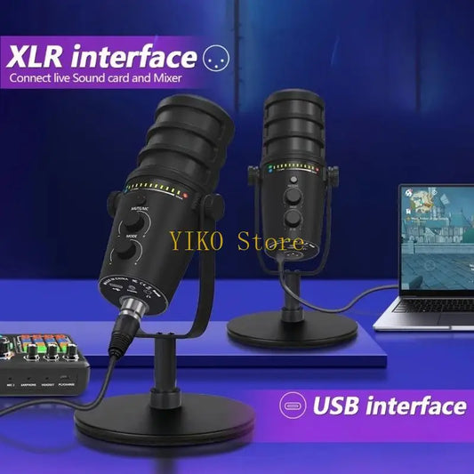 K32C Durability USB Dynamic Microphone For Music Production Broadcasting Mic