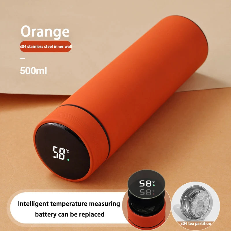 Smart Digital Water Bottle Keeps Cold And Heat Thermal Bottle Stainless Steel Thermos For Baby Children Kids Terms