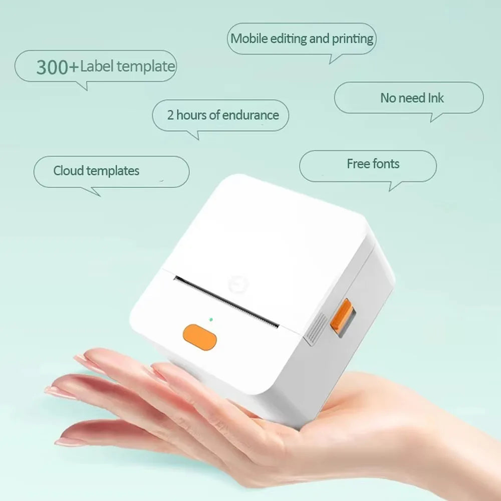 DETONGER P1 Label Maker Machine and Tape Portable Wireless Connection Label Printer Multiple Templates for Phone Pad Office Home