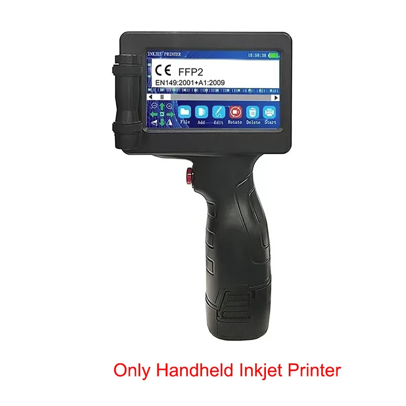 12.7mm Portable Printer Production Date Batch Number Shelf Life Inkjet Printing QR Code Pattern Mini Handheld Inkjet Printer