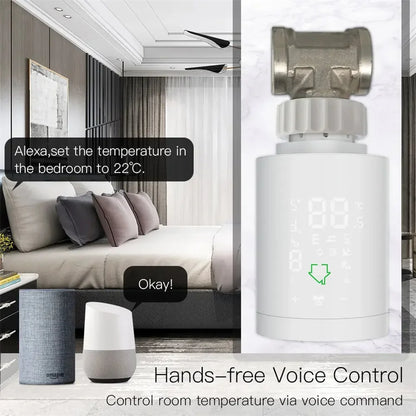 Tuya ZigBee3.0 Smart Thermostat Radiator Valve Programmable Thermostatic Radiator Actuator Temperature Controller Voice Control