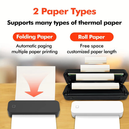 Marklife Bluetooth Thermal HD Printer M08F D210 Portable Inkless Wireless A4 Printer Maker Compatible with Smartphone & PC