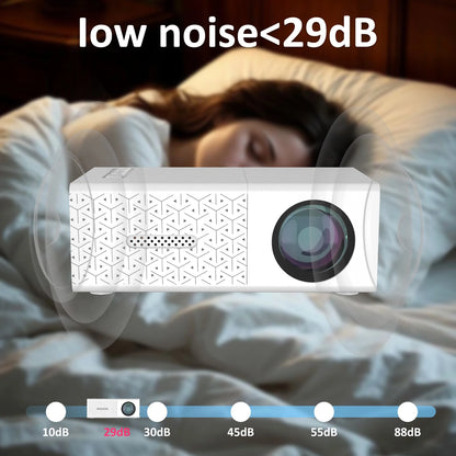 Mini Portable Projector with USB & HDMI, Compact HD Home Theater Movie Video DLP LED for Outdoor