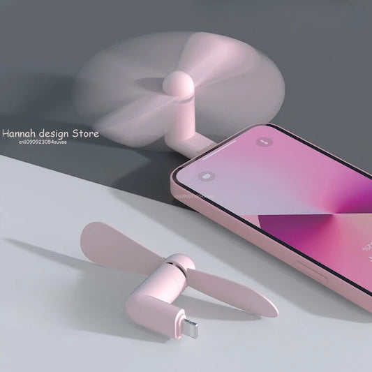 Mini Portable 2 in 1 Cooler Type-C Hanldheld Cooling Fan USB Fan Cell Phones Fans for Androids Micro USB Phones