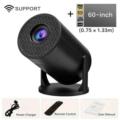 Mag cube Projector 4K 1080P HD HY300 Pro M5 Outdoor Cinema Portable Android For iPhone IOS Home House Bluetooth TV Game Movie