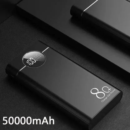 200000mAh Large Capacity Aluminum Alloy Power Bank Multi-Socket Super Fast Charging Thin Portable Power Bank 2023 New Model