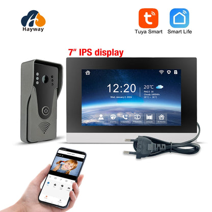 1080P Video intercom  System DoorPhone for Home  TUYA Wireless WiFi Smart with  Infrared night vision doorbell Motion detection