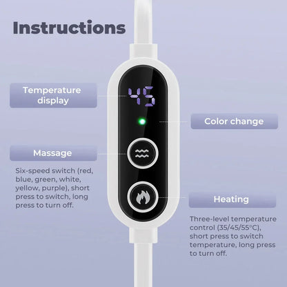 3D Eye Mask 6 level Vibration Eye Mask 3 Level Heated Electric Steam Constant Temperature Massage Smart Timing Sleep Shading