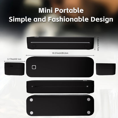 Marklife Bluetooth Thermal HD Printer M08F D210 Portable Inkless Wireless A4 Printer Maker Compatible with Smartphone & PC
