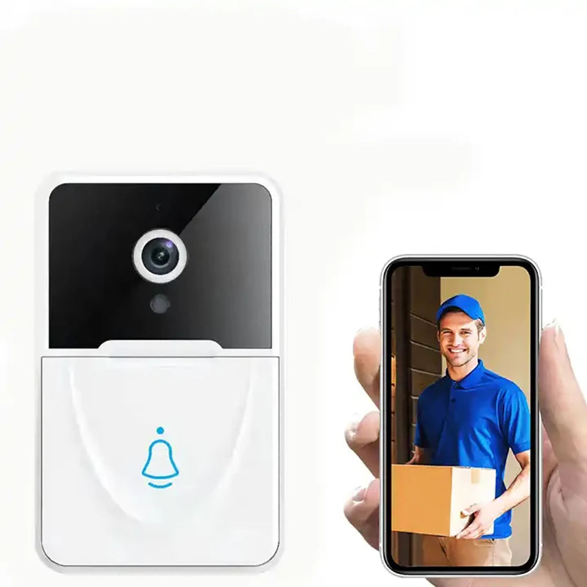 WiFi Video Doorbell Camera Visual Wireless Smart Doorbell Night Vision Two-Way Audio Cloud Storage Security Door Bell Chime