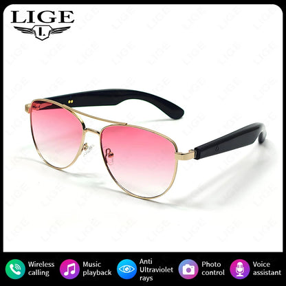 Women Smart Glasses Intelligent Photochromic Sunglasses Day Night Driver Sunglasses UV400 Retro Men Smart Sunglasses High Tech