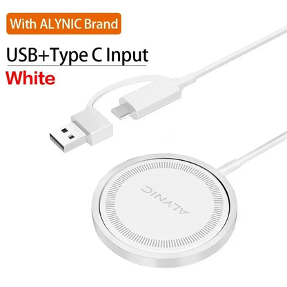 30W Magnetic Wireless Charger Pad PD Type C USB Phone Fast Charging Dock Station for Samsung iPhone 16-11 Pro Max Airpods 3/2