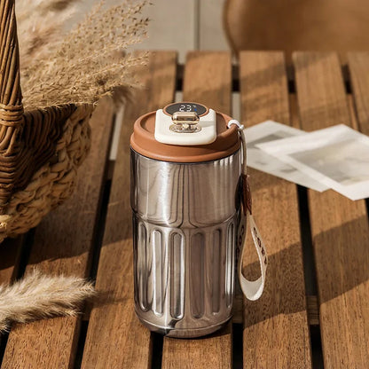 450ML Smart Thermos Bottle Digital LED Temperature Coffee Mug Stainless Steel Thermal Mug Tumbler Mug Portable Vacuum Flasks