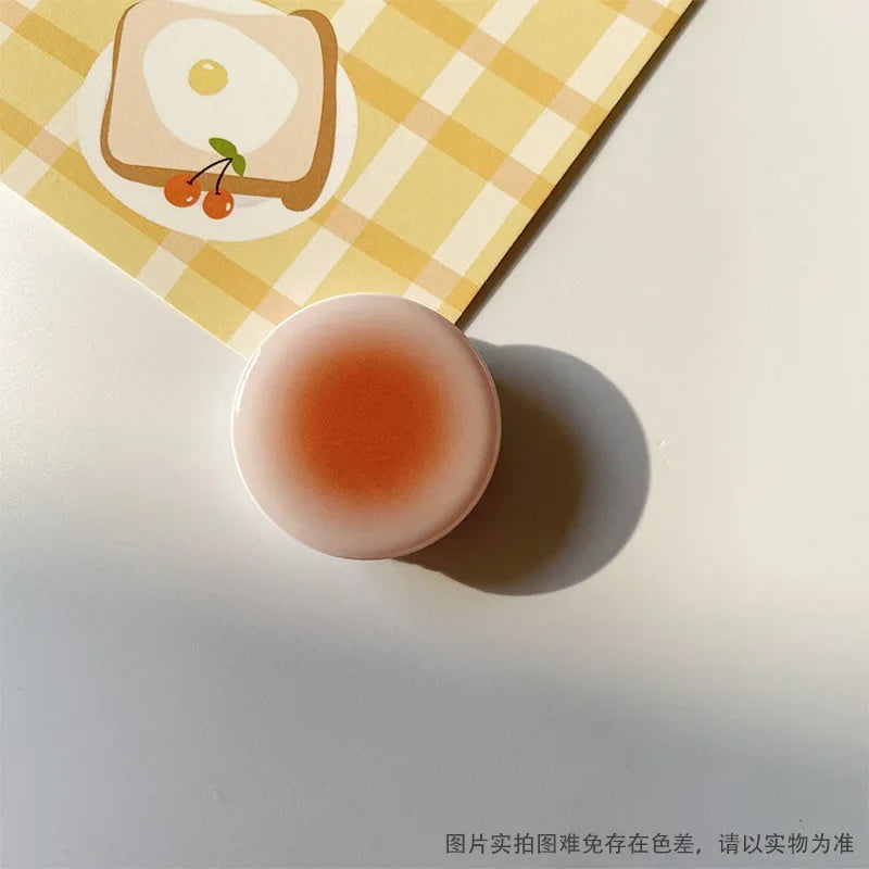 Korean Style Ins Creative Gradient Solid Color Glue Lazy Desktop Retractable Mobile Phone Air Bag Holder Ring Buckle Pop Sockets
