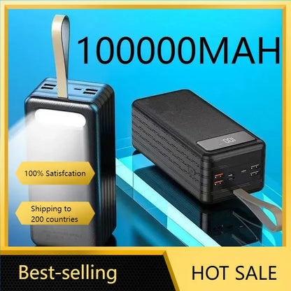 80000mAh Large-capacity Charging Treasure  60000 Digital Display 5w Fast Charging Outdoor 100000 Mobile Power Gift Wholesal