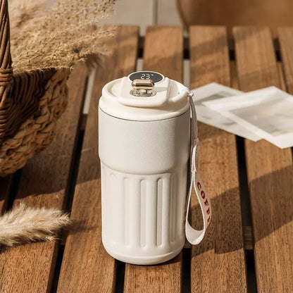 450ML Smart Thermos Bottle Digital LED Temperature Coffee Mug Stainless Steel Thermal Mug Tumbler Mug Portable Vacuum Flasks