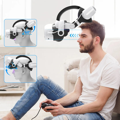 for Meta quest3/Quest 3s VR Elite Head Strap Can be used Enjoy super long battery life with a 12,000mAh capacity
