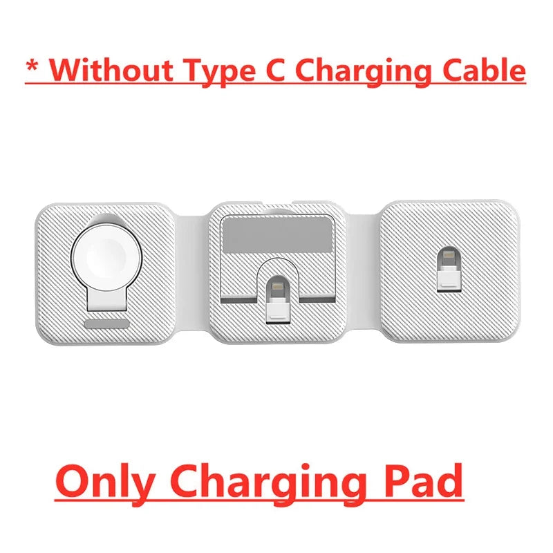 3 In 1 Magnetic Wireless Charger Pad Stand For iPhone 16 15 14 12 Pro Max Apple Apple 8 7 6 Airpods Fast Charging Dock Station