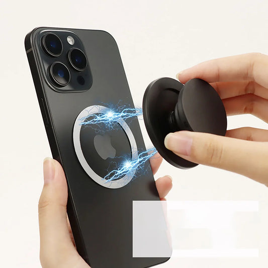 Magnetic Folding Mobile Phone Grip Holder Socket Pocket Support for Magsafe IPhone 15 14 13 Mac Safe Ring Finger Expanding Stand