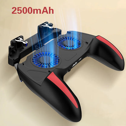 H10 Gaming Handheld Grip Game Controller Joystick Gamepad For Pubg Trigger Cooling Fan Cooler Phone USB Powered 5000mAh Battery