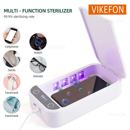 Multi Functional UV Disinfection Box for Mobile Phone Cleaning and Disinfection UV Sterilization for Smartpone Glasses Bottles