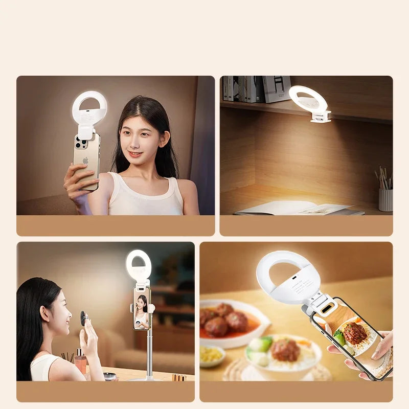 Mobile Phone Fill Light Portable Live Broadcast Handheld Led Lighting Desktop Selfie Outdoor Ring Mini Light