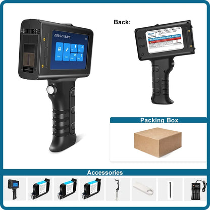 Willita 12.7mm Handheld Inkjet Printer Gun | Portable Plastic Surface Coding for Expiry Dates, Batch Numbers, QR/Barcode & Logos