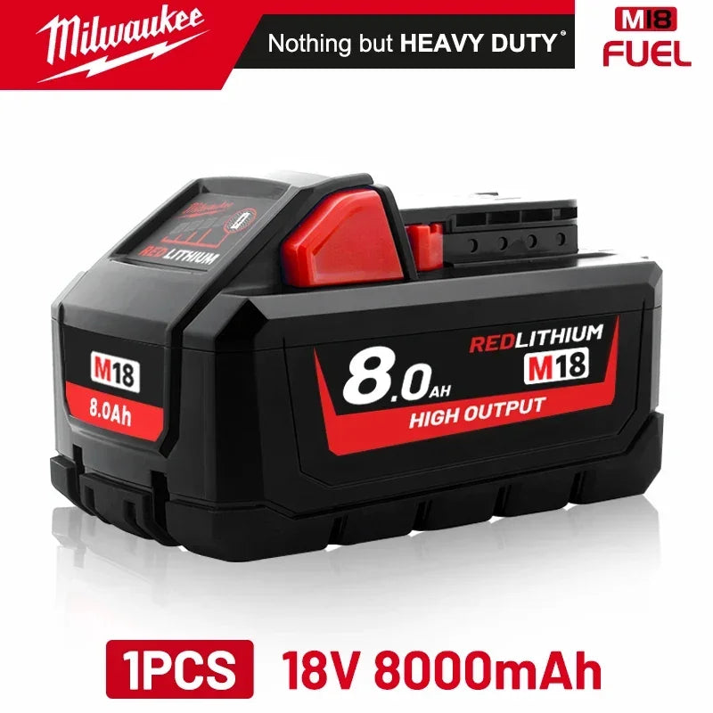 original Milwaukee M18 Power Tool Battery, Charger, 18V 6Ah Li-Ion M18B5 48-11-1860 48-11-1850 48-11-1840 48-11-1830 48-11-1820