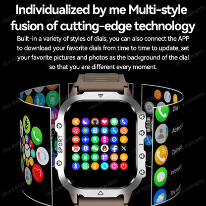 For Xiaomi Huawei Smart Watch Men Women Bluetooth Call GPS Compass Tracker Sports Watches LED Flashlight Touch Screen Smartwatch